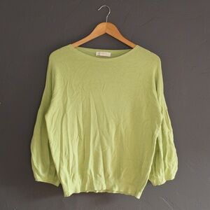 Green scoop neck sweater